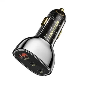 Încărcător auto Wekome WP-C42 A+C+C with 80W Clear Fast Car Charger [Black]